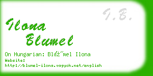 ilona blumel business card